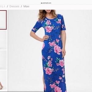 G.I.L.I Floral Print Jetsetter Side Slit Maxi